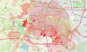 Heatmap of property prices in Timperley, Altrincham