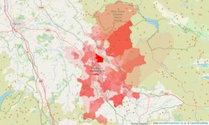 Heatmap of property prices in Appleby-in-westmorland