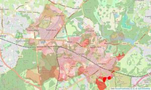 Heatmap of property prices in Ascot