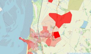 Heatmap of property prices in Askam-in-furness