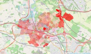 Heatmap of property prices in Aylesford