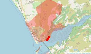 Heatmap of property prices in Barmouth