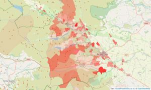 Heatmap of property prices in Barnard Castle