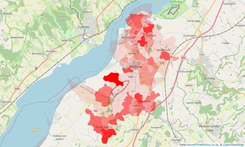 Heatmap of property prices in Berkeley