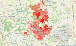 Heatmap of property prices in Berkhamsted