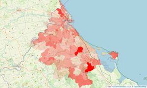 Heatmap of property prices in Berwick-upon-tweed