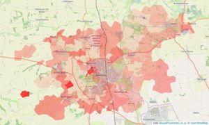 Heatmap of property prices in Beverley