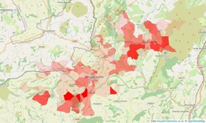 Heatmap of property prices in Bishops Castle