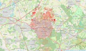 Heatmap of property prices in Bracknell