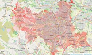 Heatmap of property prices in Wilsden, Bradford