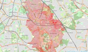 Heatmap of property prices in Bromley