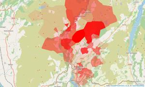 Heatmap of property prices in Broughton-in-furness