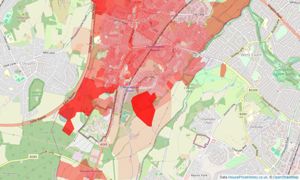 Heatmap of property prices in Chessington