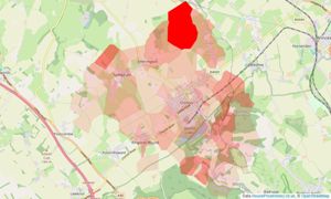 Heatmap of property prices in Chinnor