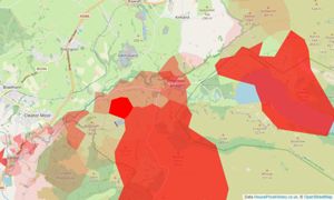 Heatmap of property prices in Cleator