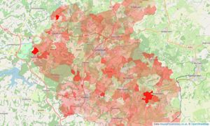 Heatmap of property prices in Cranbrook