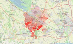 Heatmap of property prices in Shotton, Deeside