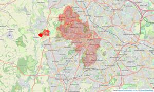 Heatmap of property prices in Halesowen, Dudley