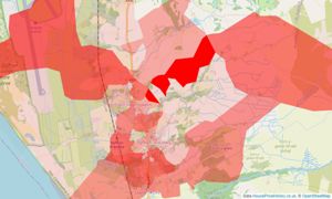 Heatmap of property prices in Dyffryn Ardudwy