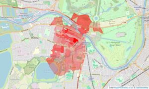 Heatmap of property prices in River Mount, East Molesey