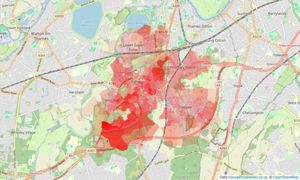 Heatmap of property prices in Claygate, Esher