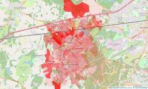 Heatmap of property prices in Fleet