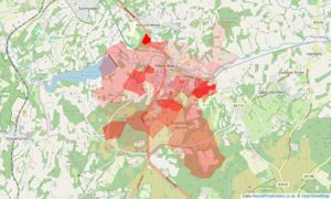 Heatmap of property prices in Forest Row