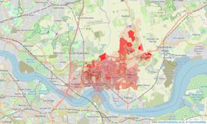 Heatmap of property prices in Orsett, Grays