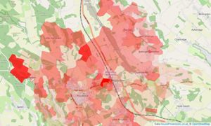 Heatmap of property prices in Great Missenden