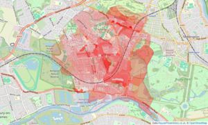 Heatmap of property prices in Hampton