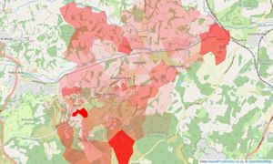 Heatmap of property prices in Upper Hartfield, Hartfield