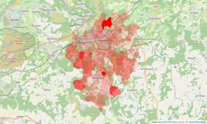 Heatmap of property prices in Haslemere