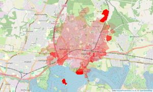 Heatmap of property prices in Havant