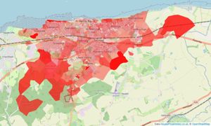 Heatmap of property prices in Herne Bay