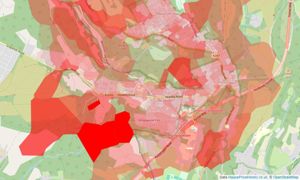 Heatmap of property prices in Hindhead