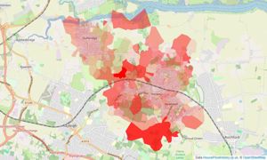 Heatmap of property prices in Hockley