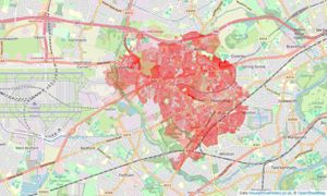 Heatmap of property prices in Hounslow