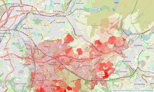 Heatmap of property prices in Hyde