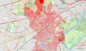 Heatmap of property prices in Isleworth