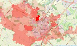 Heatmap of property prices in Kenilworth