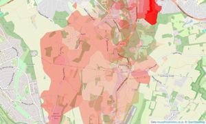 Heatmap of property prices in Keston