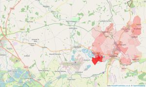 Heatmap of property prices in Lechlade