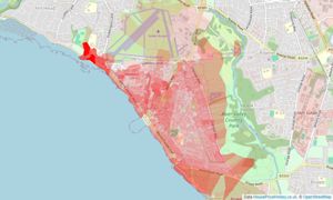 Heatmap of property prices in Lee-on-the-solent