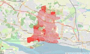 Heatmap of property prices in Leigh-on-sea