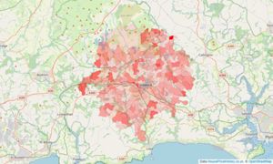 Heatmap of property prices in Liskeard