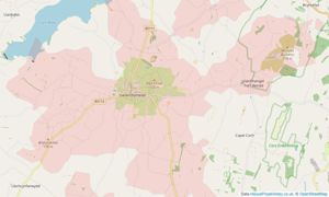 Heatmap of property prices in Llanerchymedd