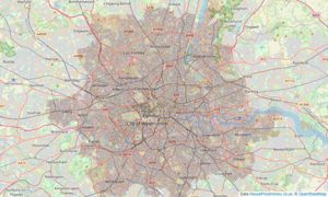 Heatmap of property prices in East Ham, London