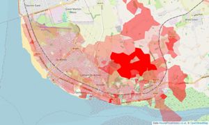 Heatmap of property prices in Lytham St Annes