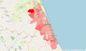 Heatmap of property prices in Mablethorpe