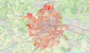 Heatmap of property prices in Maidenhead